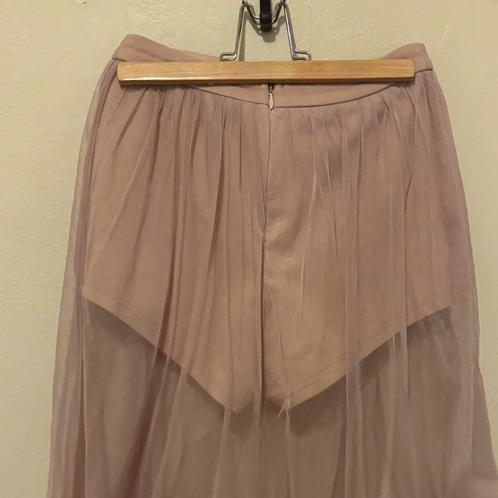 Elegant Sheer Pink Skirt - Picture 4 of 5